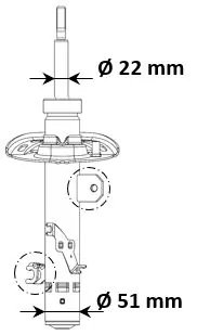 AMORTIZOR KYB 3338060 - Compatibil cu CITROEN