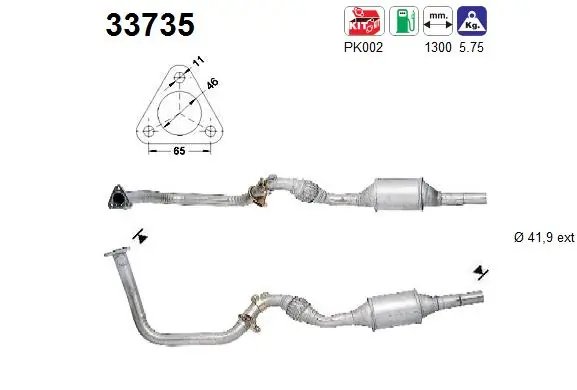 CATALIZATOR AS 33735 - Compatibil cu SEAT, VW