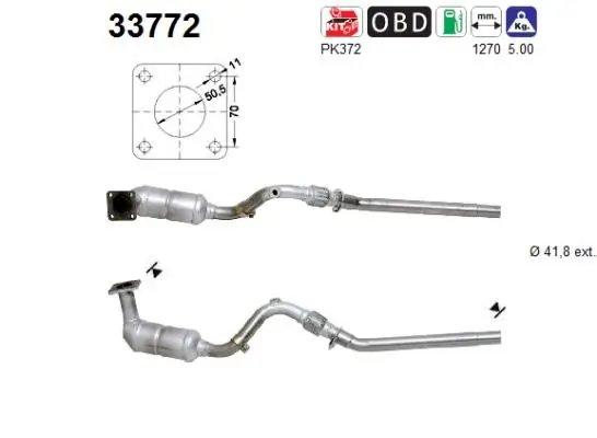 CATALIZATOR AS 33772 - Compatibil cu SEAT, VW