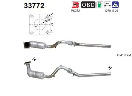 CATALIZATOR AS 33772 - Compatibil cu SEAT, VW