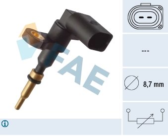 SENZOR TEMPERATURA LICHID RACIRE FAE 33895 - Compatibil cu AUDI, SEAT, SKODA, VAUXHALL, VW