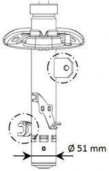 AMORTIZOR KYB 339794 - Compatibil cu CITROEN, DS