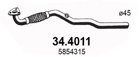 RACORD EVACUARE ASSO 34.4011 - Compatibil cu OPEL