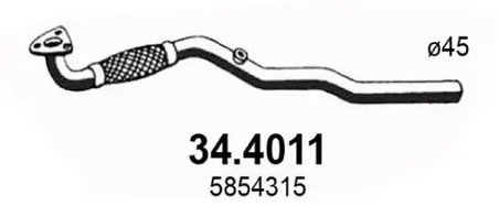 RACORD EVACUARE ASSO 34.4011 - Compatibil cu OPEL