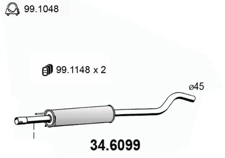 Toba esapament intermediara ASSO 34.6099