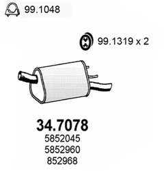 TOBA ESAPAMENT FINALA ASSO 34.7078 - Compatibil cu OPEL, VAUXHALL