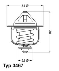 Termostat lichid racire WAHLER 3467.85D