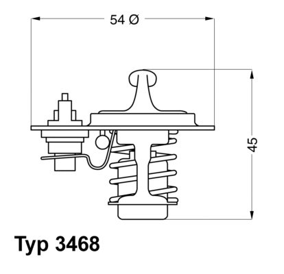 TERMOSTAT LICHID RACIRE WAHLER 3468.88D - Compatibil cu KIA, MAZDA, OPEL, SUZUKI, VAUXHALL