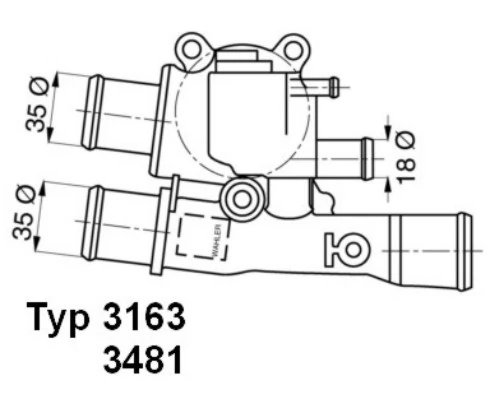 TERMOSTAT LICHID RACIRE WAHLER 3481.88D - Compatibil cu FIAT