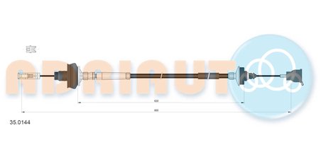 CABLU AMBREIAJ ADRIAUTO 35.0144 - Compatibil cu PEUGEOT