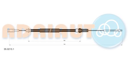 Cablu frana de mana Adriauto 35.0213.1