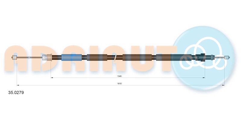 Cablu frana de mana Adriauto 35.0279
