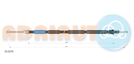 Cablu frana de mana Adriauto 35.0279
