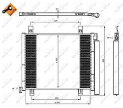 RADIATOR CLIMATIZARE NRF 350045 - Compatibil cu SEAT, SKODA, VW