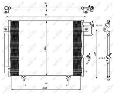 RADIATOR CLIMATIZARE NRF 350049 - Compatibil cu MITSUBISHI