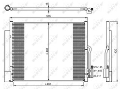 RADIATOR CLIMATIZARE NRF 350053 - Compatibil cu OPEL, VAUXHALL
