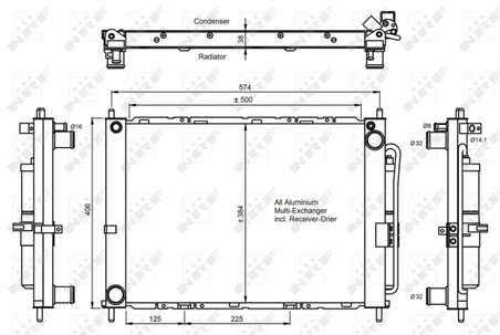 Radiator climatizare NRF 350068