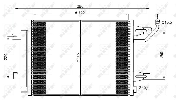 Radiator climatizare NRF 350073