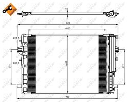 RADIATOR CLIMATIZARE NRF 350081 - Compatibil cu INFINITI, MERCEDES-BENZ