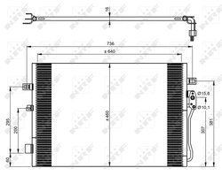 RADIATOR CLIMATIZARE NRF 350087 - Compatibil cu DODGE, FIAT