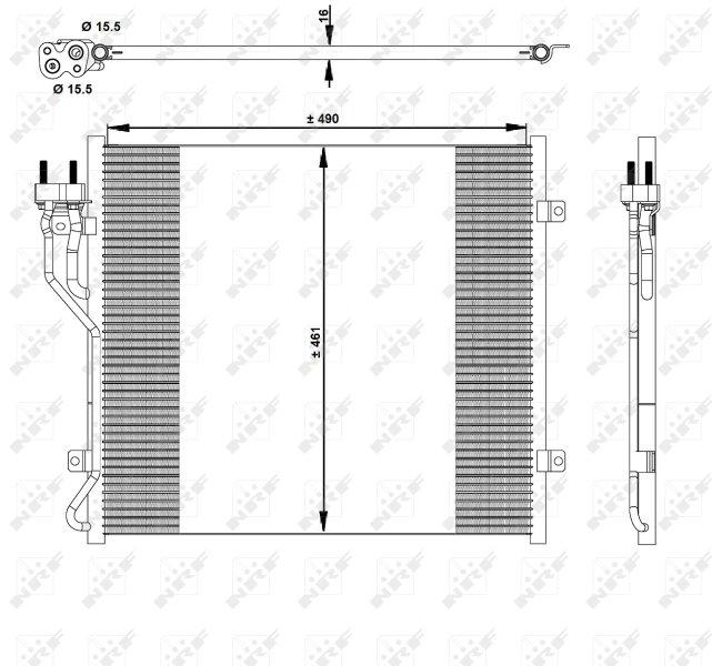 RADIATOR CLIMATIZARE NRF 350129 - Compatibil cu JEEP