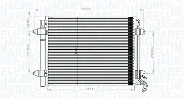 RADIATOR CLIMATIZARE MAGNETI MARELLI 350203833000 - Compatibil cu VW
