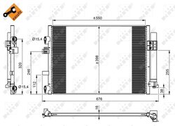 RADIATOR CLIMATIZARE NRF 350209 - Compatibil cu FORD