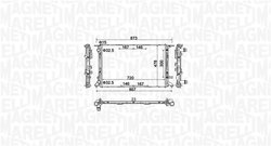 RADIATOR RACIRE MOTOR MAGNETI MARELLI 350213152100 - Compatibil cu AUDI, PORSCHE