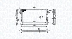 Radiator racire motor Magneti Marelli 350213152200