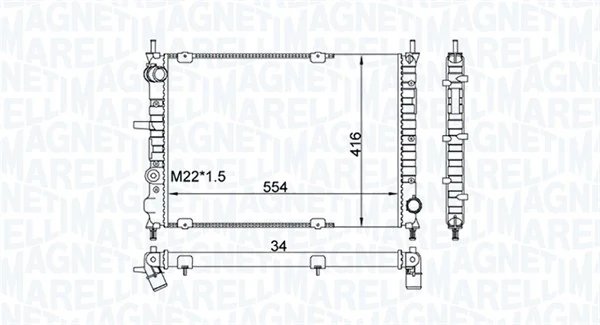 Radiator racire motor Magneti Marelli 350213154300