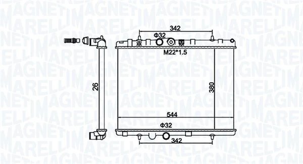 RADIATOR RACIRE MOTOR MAGNETI MARELLI 350213156100 - Compatibil cu CITROEN, DS, OPEL, PEUGEOT, VAUXHALL