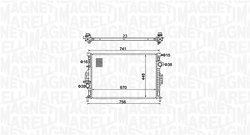 RADIATOR RACIRE MOTOR MAGNETI MARELLI 350213157700 - Compatibil cu FORD, LAND ROVER, VOLVO