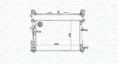 RADIATOR RACIRE MOTOR MAGNETI MARELLI 350213158600 - Compatibil cu INFINITI, MERCEDES-BENZ