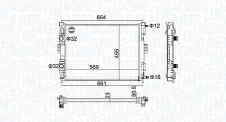 RADIATOR RACIRE MOTOR MAGNETI MARELLI 350213160600 - Compatibil cu RENAULT