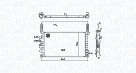 RADIATOR RACIRE MOTOR MAGNETI MARELLI 350213162900 - Compatibil cu CHEVROLET, OPEL, VAUXHALL