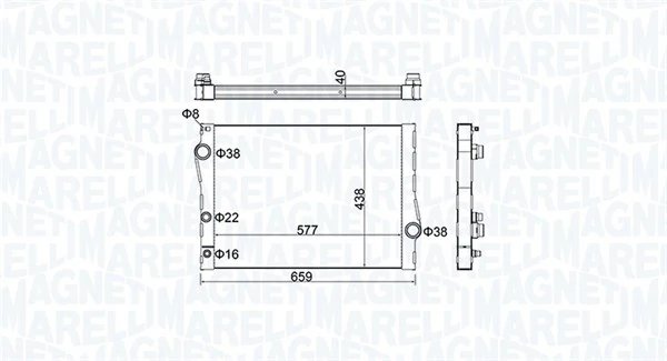 Radiator racire motor Magneti Marelli 350213163500