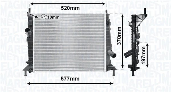 RADIATOR RACIRE MOTOR MAGNETI MARELLI 350213169900 - Compatibil cu FORD