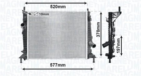 RADIATOR RACIRE MOTOR MAGNETI MARELLI 350213169900 - Compatibil cu FORD
