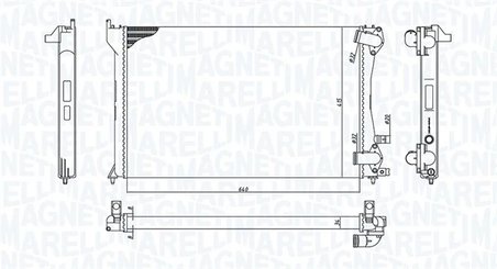 Radiator racire motor Magneti Marelli 350213171300