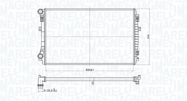 RADIATOR RACIRE MOTOR MAGNETI MARELLI 350213173400 - Compatibil cu AUDI, CUPRA, SEAT, SKODA, VW