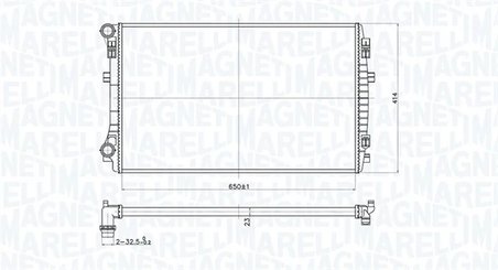RADIATOR RACIRE MOTOR MAGNETI MARELLI 350213173400 - Compatibil cu AUDI, CUPRA, SEAT, SKODA, VW