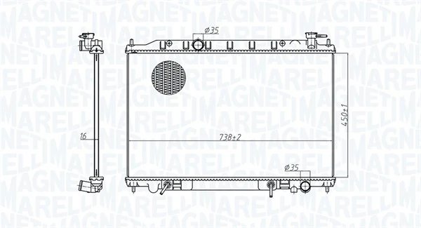 Radiator racire motor Magneti Marelli 350213179200