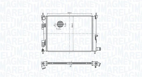 RADIATOR RACIRE MOTOR MAGNETI MARELLI 350213179500 - Compatibil cu HYUNDAI, KIA