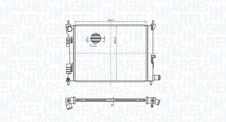 RADIATOR RACIRE MOTOR MAGNETI MARELLI 350213179500 - Compatibil cu HYUNDAI, KIA