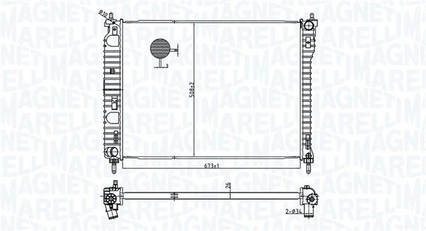 RADIATOR RACIRE MOTOR MAGNETI MARELLI 350213179800 - Compatibil cu CHEVROLET, OPEL, VAUXHALL