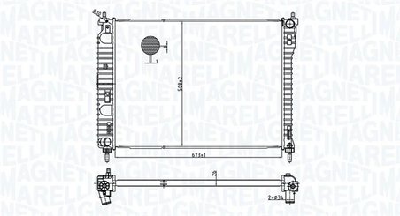 RADIATOR RACIRE MOTOR MAGNETI MARELLI 350213179800 - Compatibil cu CHEVROLET, OPEL, VAUXHALL