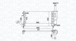 RADIATOR RACIRE MOTOR MAGNETI MARELLI 350213183600 - Compatibil cu FIAT, LANCIA