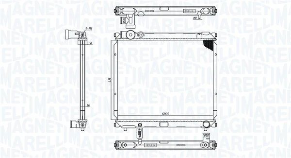 RADIATOR RACIRE MOTOR MAGNETI MARELLI 350213185900 - Compatibil cu SUZUKI