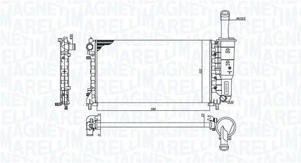 RADIATOR RACIRE MOTOR MAGNETI MARELLI 350213194200 - Compatibil cu FIAT