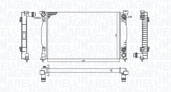 RADIATOR RACIRE MOTOR MAGNETI MARELLI 350213196500 - Compatibil cu AUDI